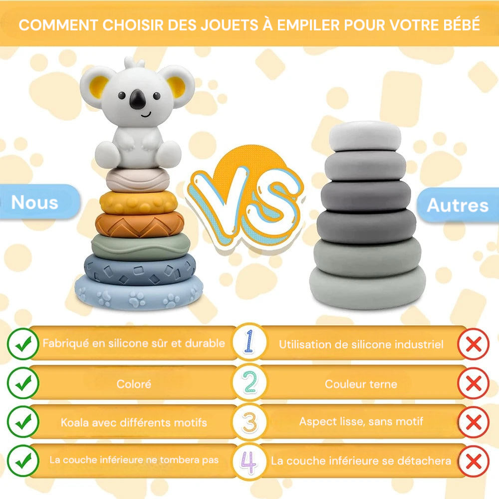 Ensemble de développement sensoriel et intellectuel montessori Koala