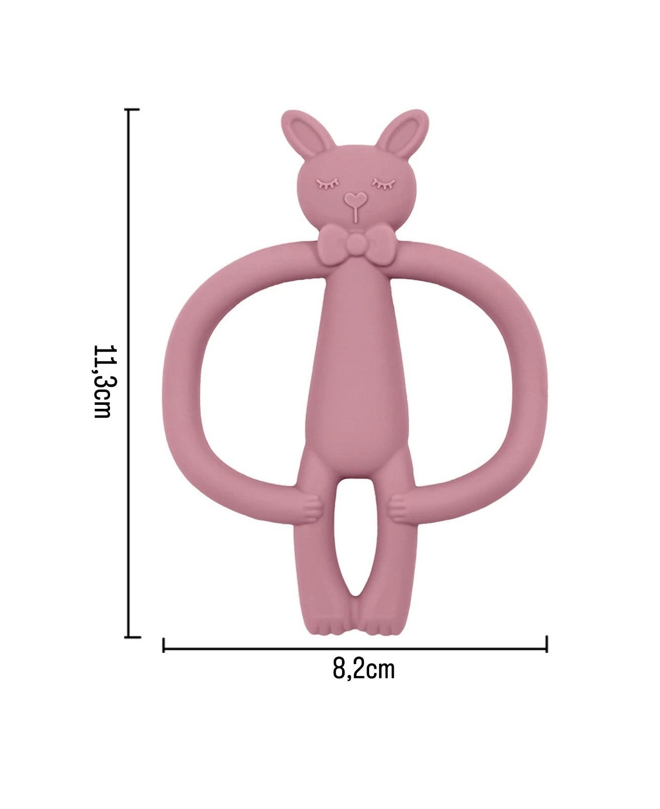 Anneau de dentition en silicone motif lapin