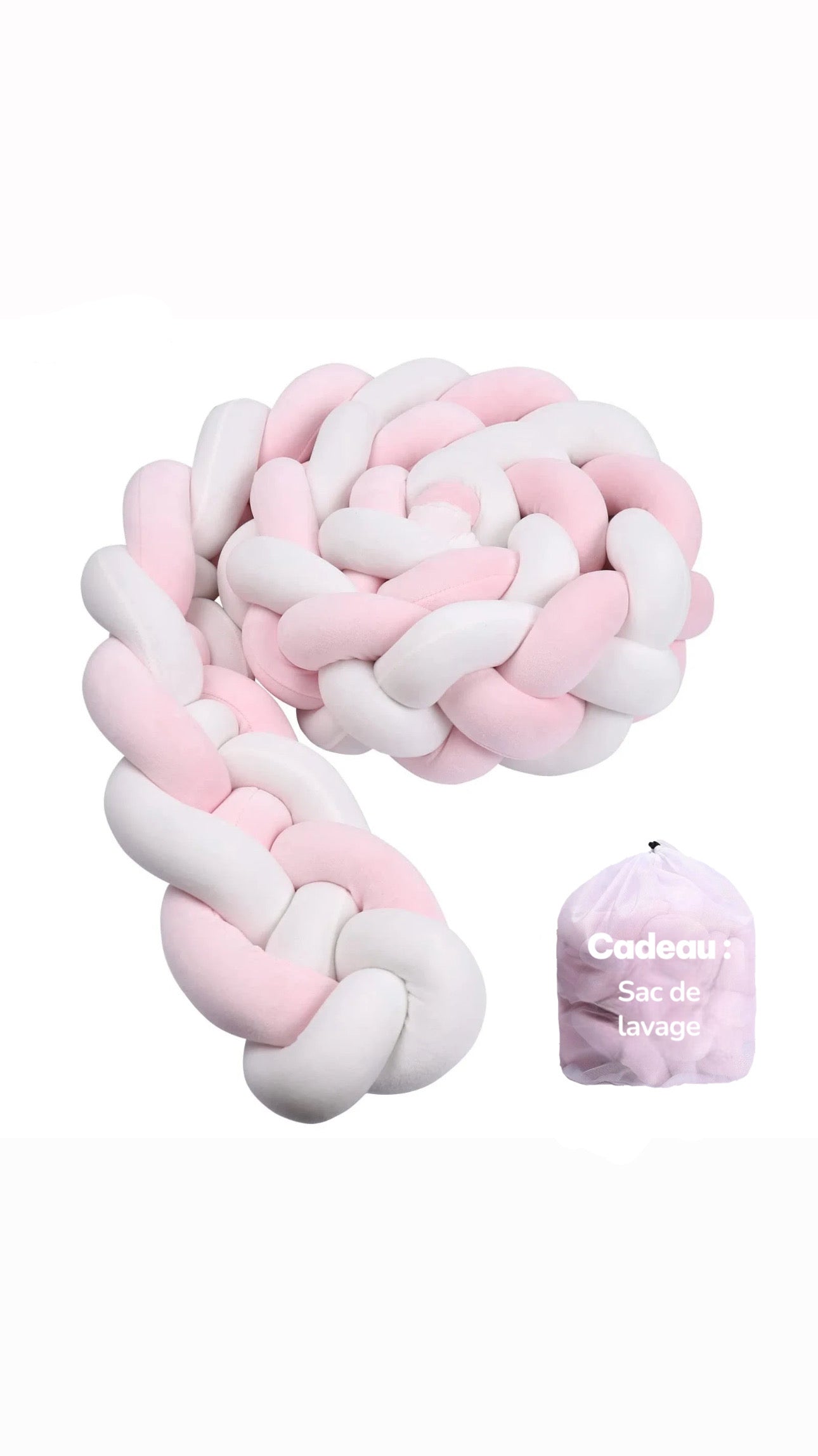 Coussin tressé pour lit