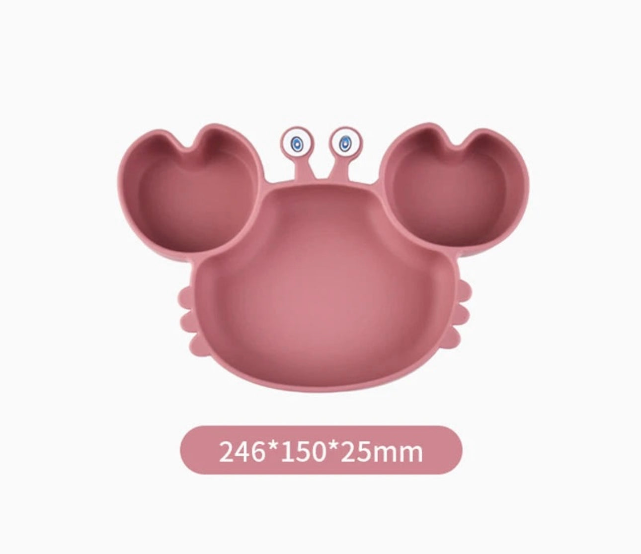 Assiette à manger en silicone motif crabe
