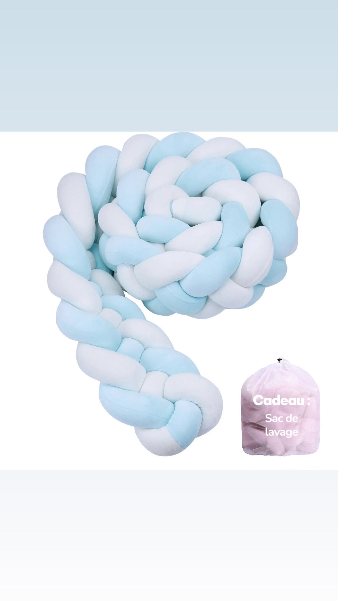 Coussin tressé pour lit