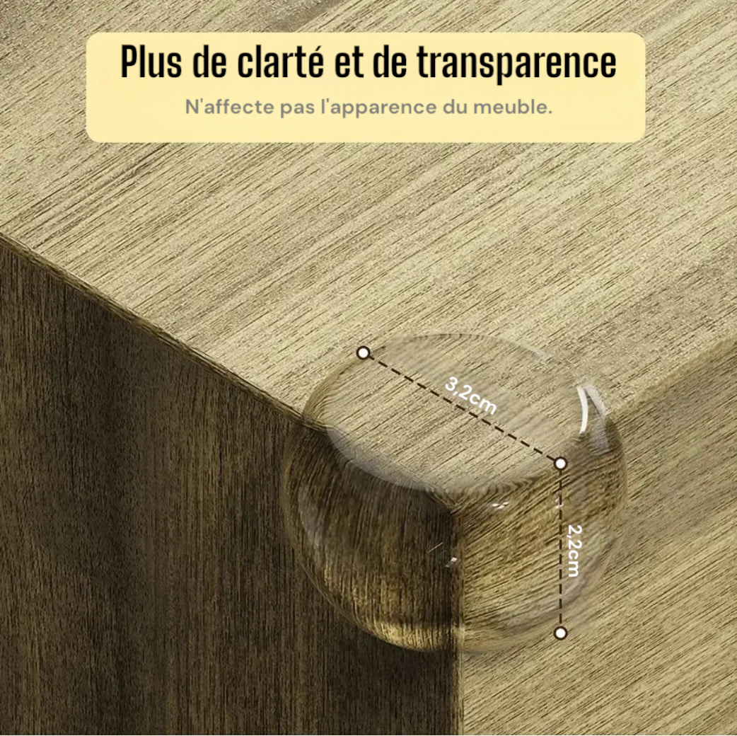 Lot de 12 protections de sécurité en silicone pour coins de table