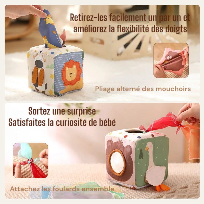 Boîte à mouchoirs magique montessori