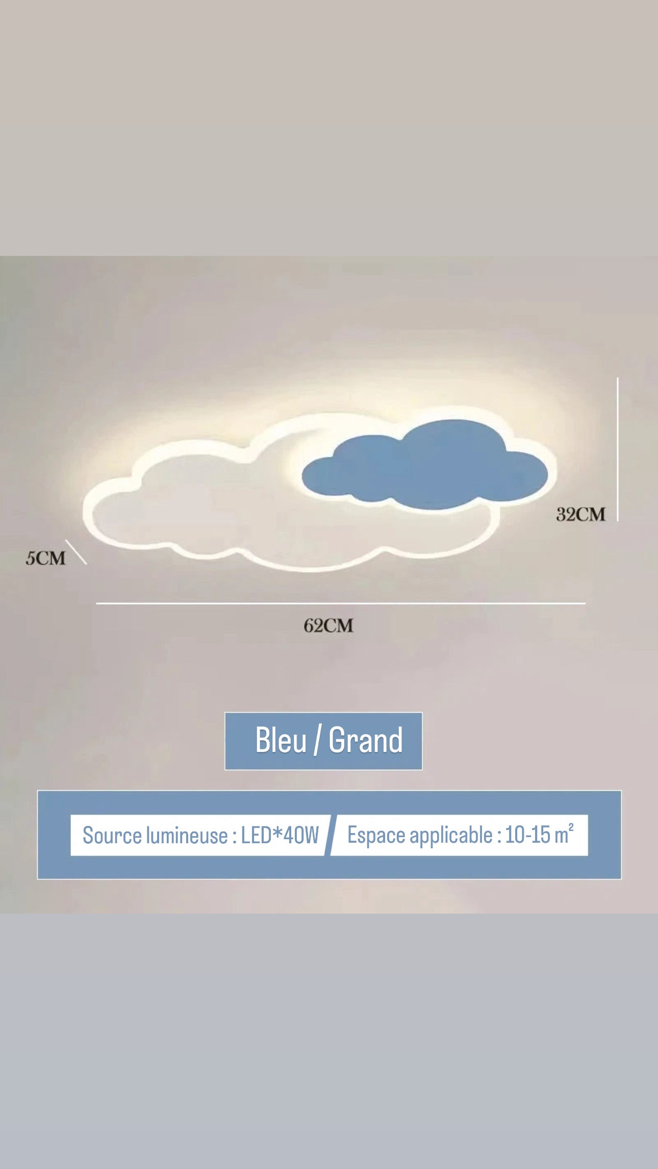 Plafonnier en forme de nuage