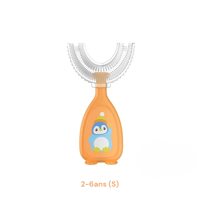 Brosse à dents en forme de U à 360 degrés, soins bucco-dentaires pour enfants