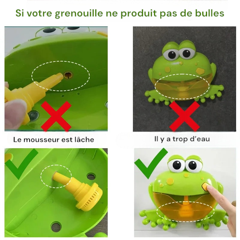 Machine à bulles de bain grenouilles