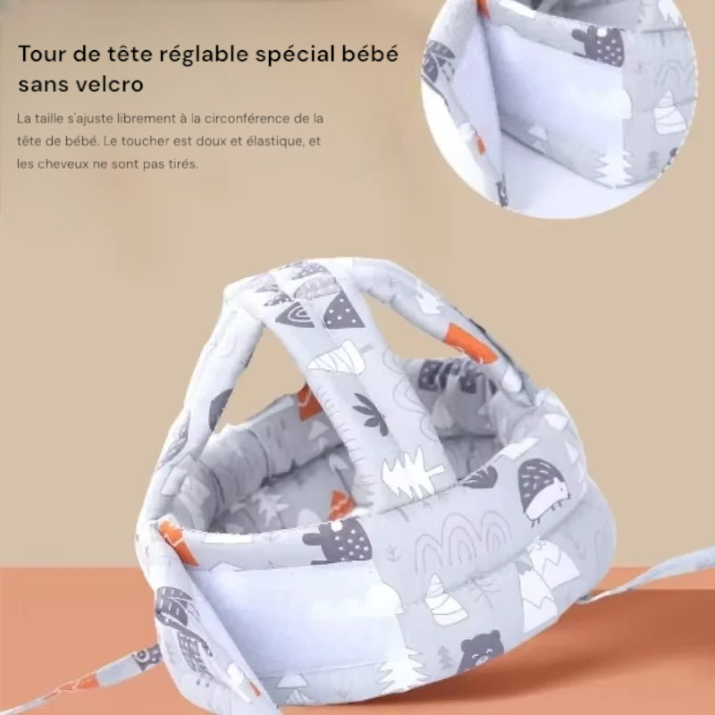 Bonnet anti-collision pour bébé respirant et lavable