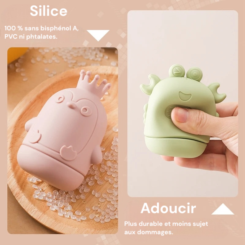 Jouets de bain en silicone mignons animaux