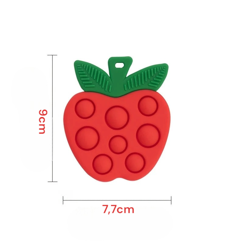 Anneau de dentition en silicone en forme de pomme