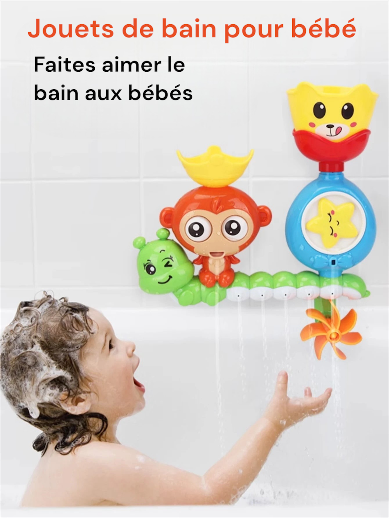Jouet de bain singe et nuage