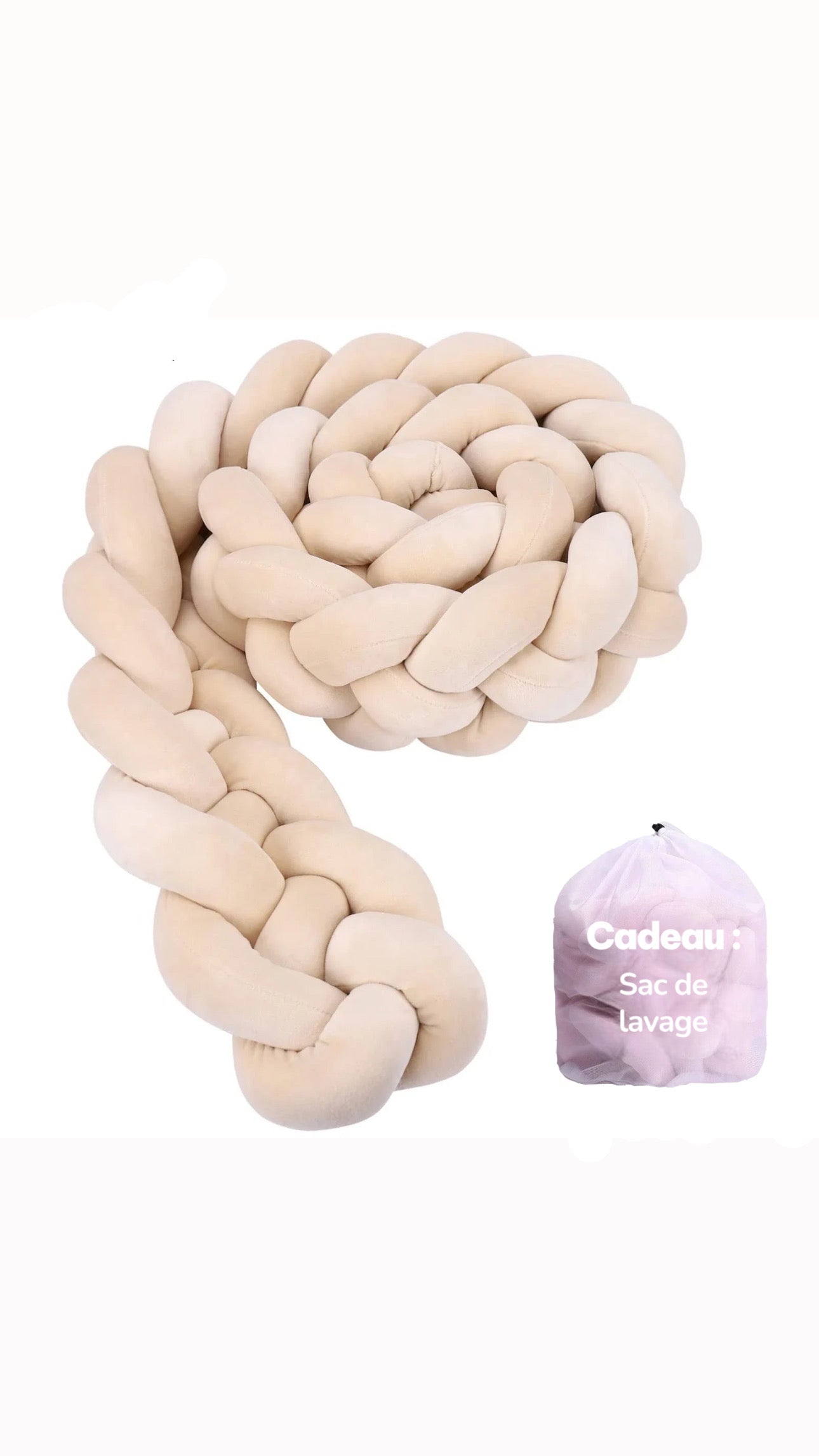 Coussin tressé pour lit