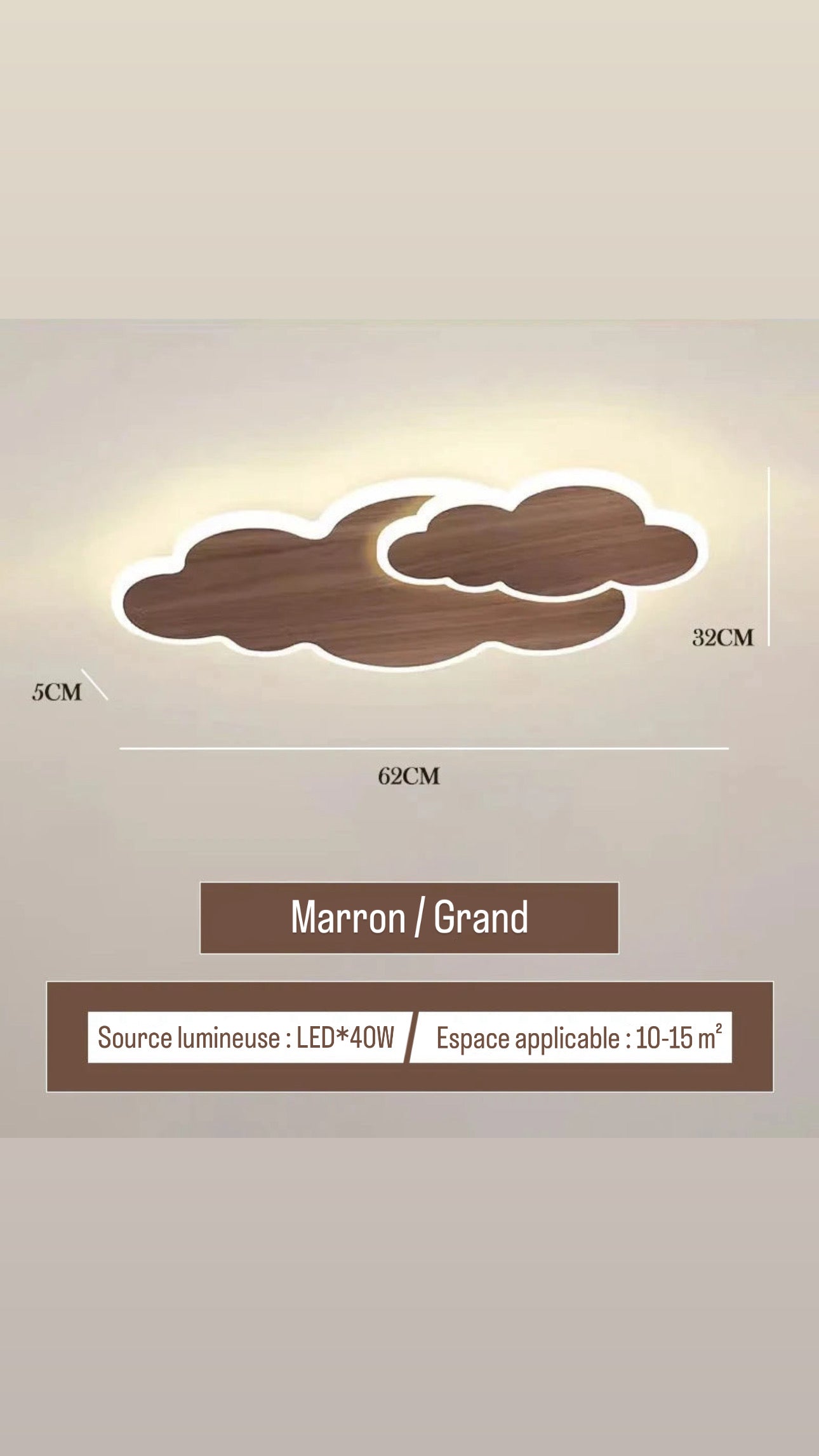 Plafonnier en forme de nuage