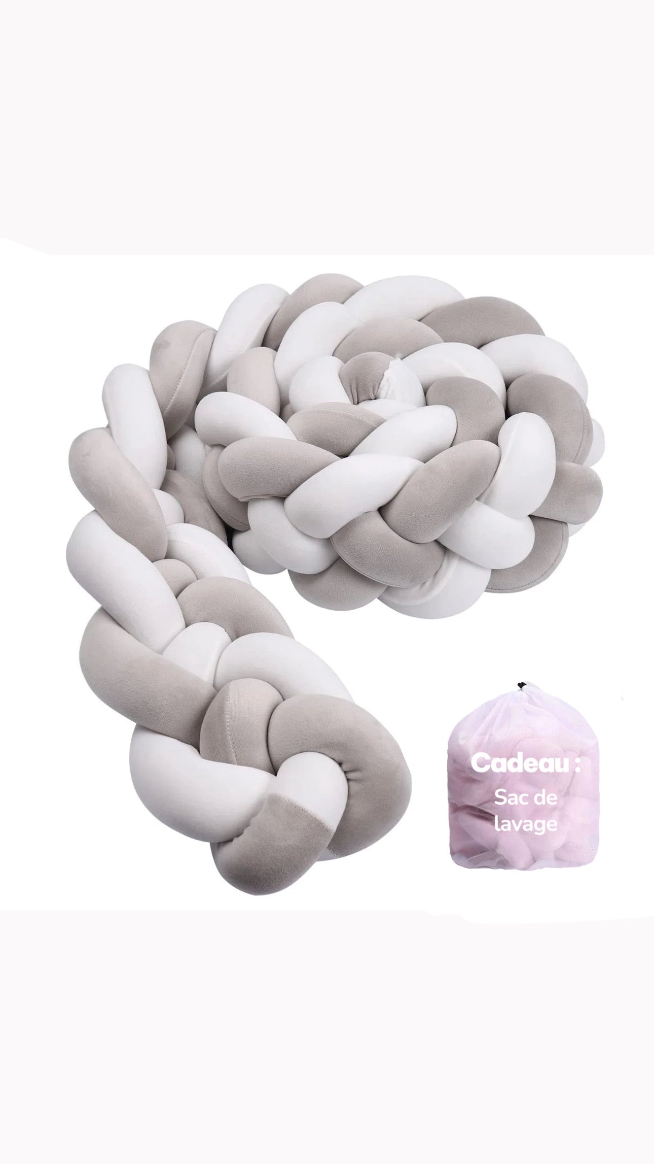 Coussin tressé pour lit
