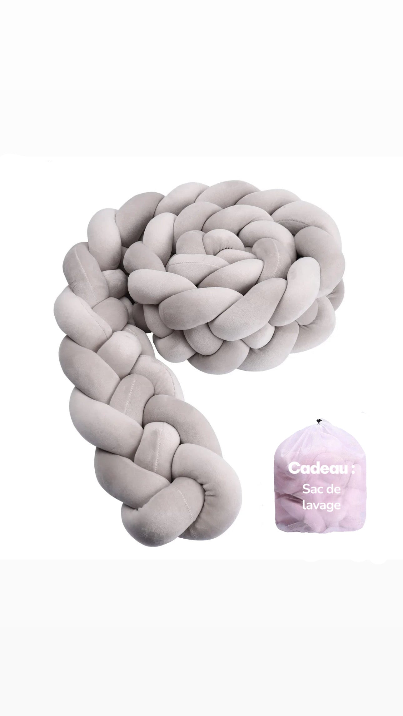 Coussin tressé pour lit