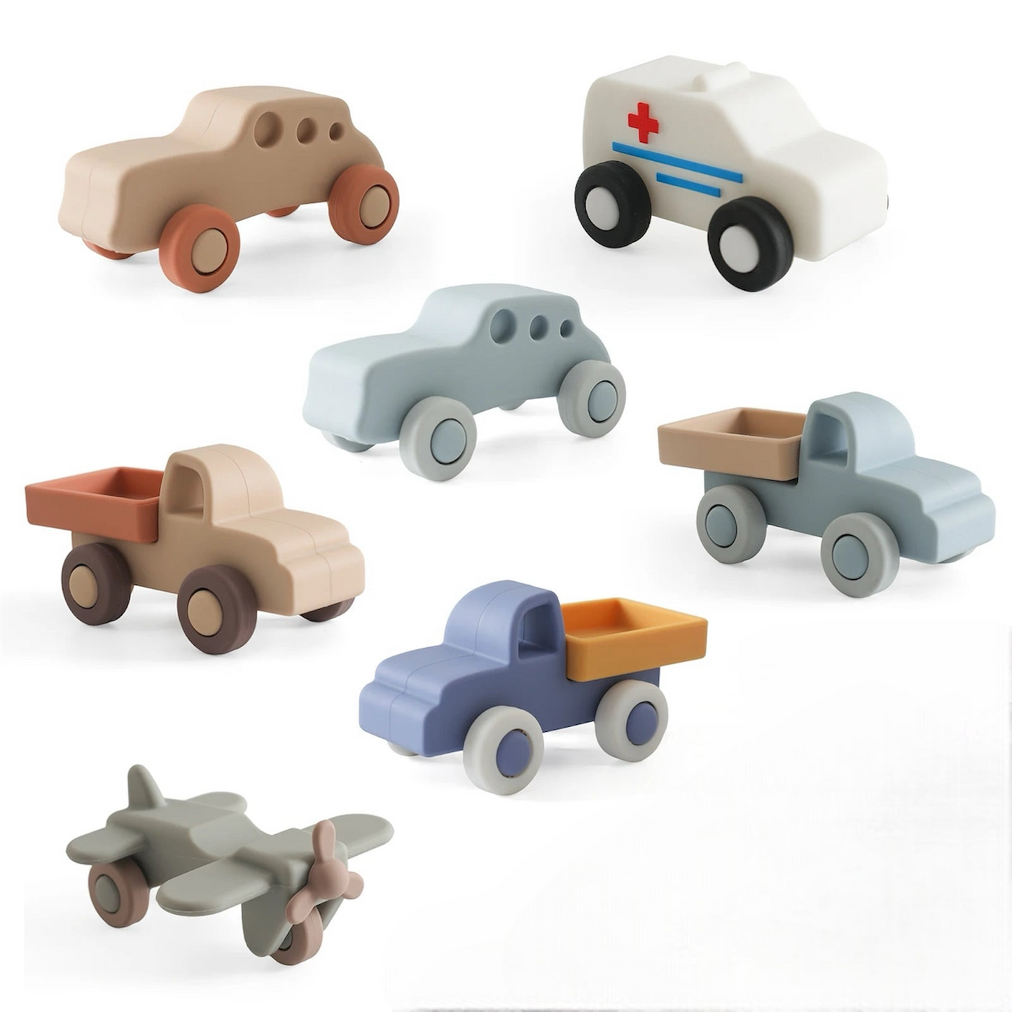Jouets voiture en silicone Montessori