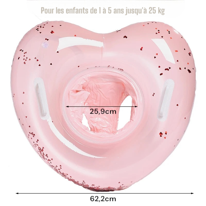 Bouée cœur pour bébé et enfants