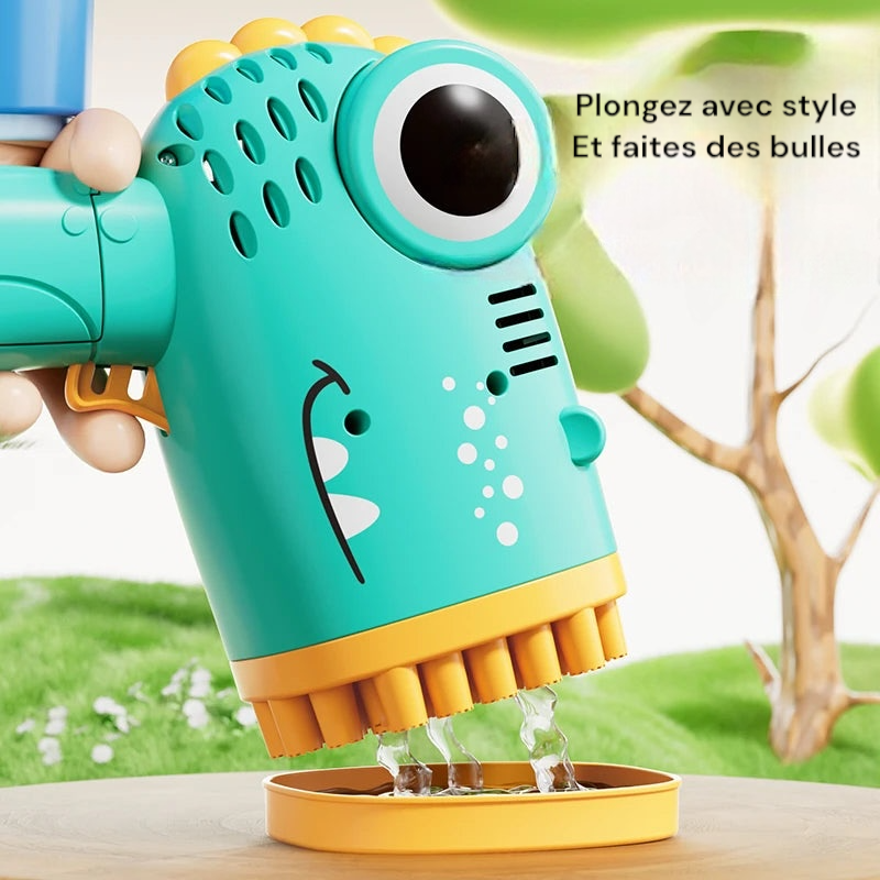 Pistolet à bulles dinosaure entièrement automatique