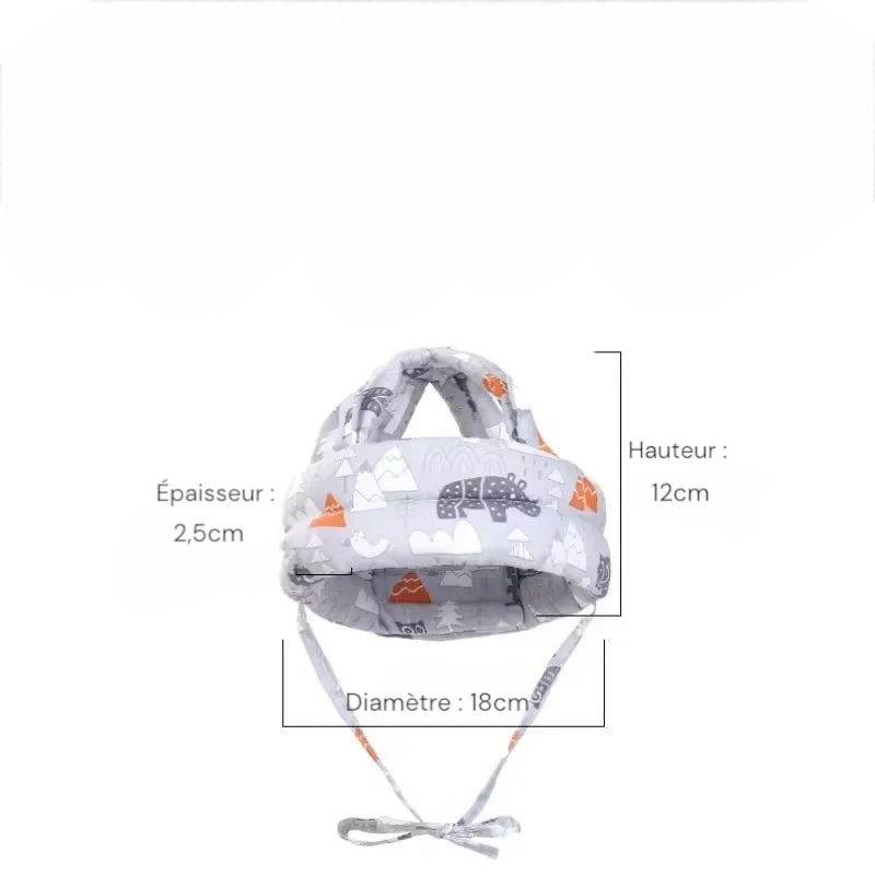 Bonnet anti-collision pour bébé respirant et lavable
