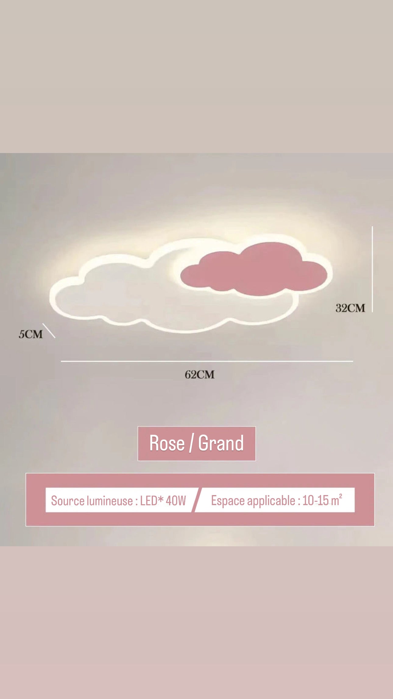 Plafonnier en forme de nuage