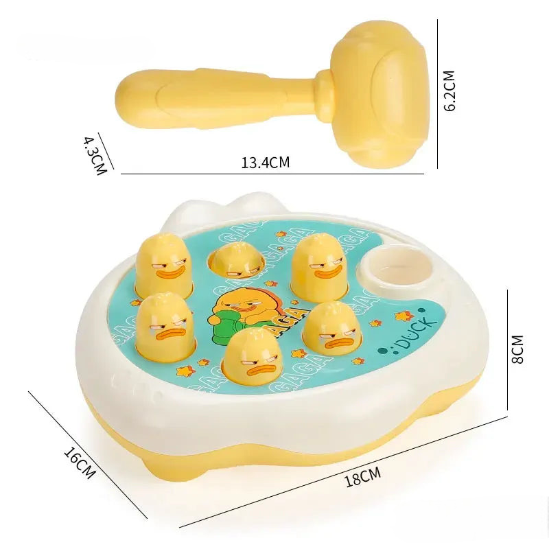 Jouet montessori canard, grenouille, cochon avec marteau