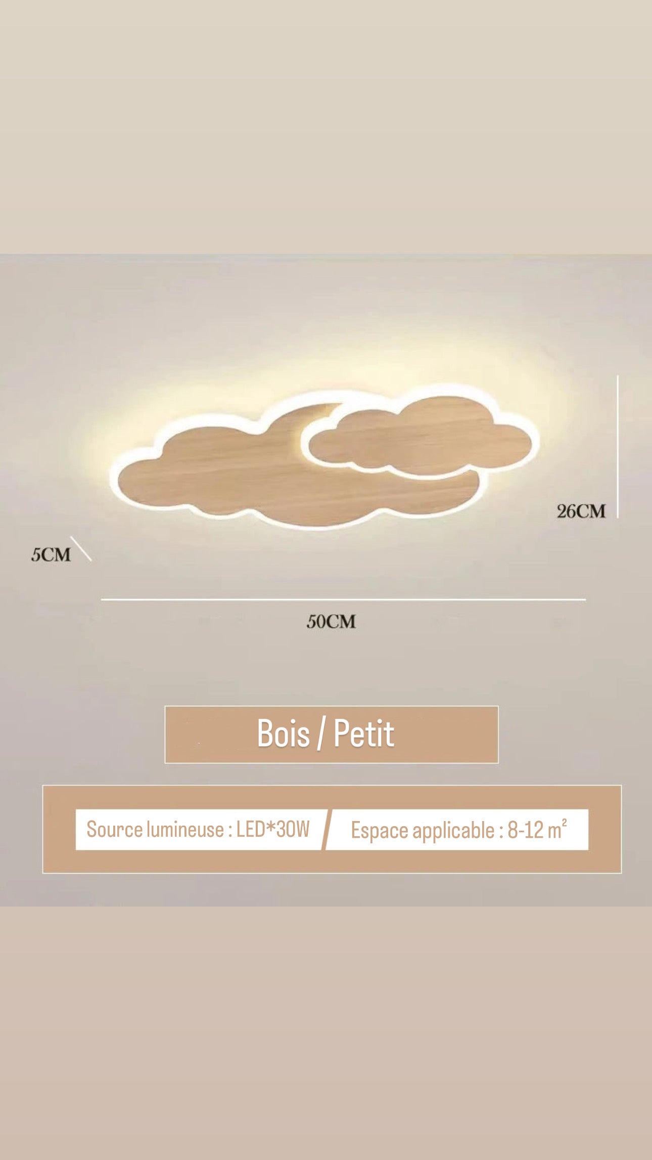 Plafonnier en forme de nuage