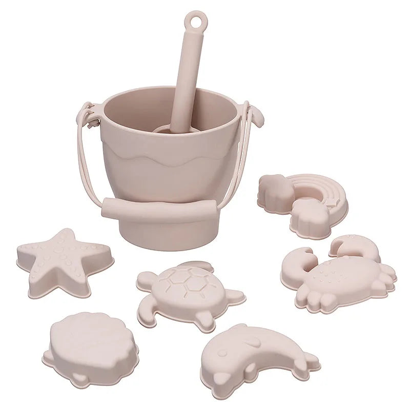 Ensemble de 8 jouets de plage en silicone pour enfants