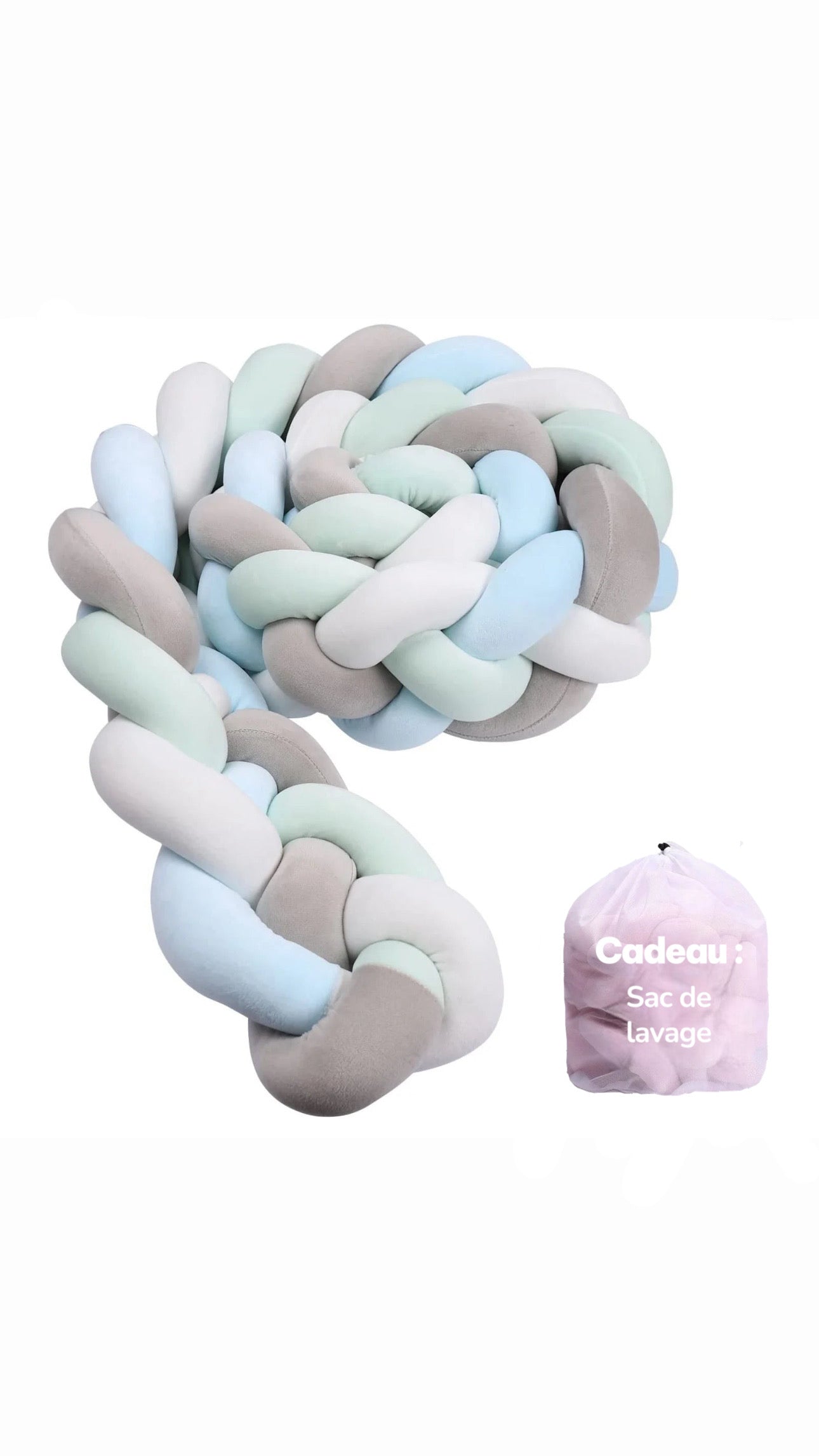 Coussin tressé pour lit