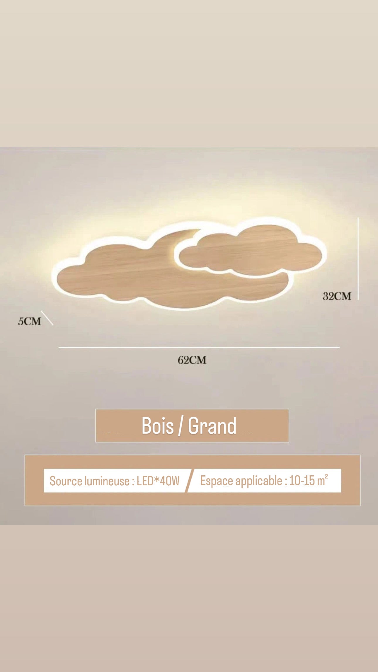 Plafonnier en forme de nuage
