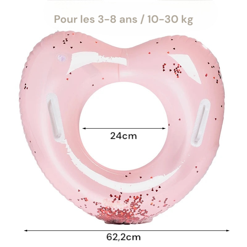 Bouée cœur pour bébé et enfants