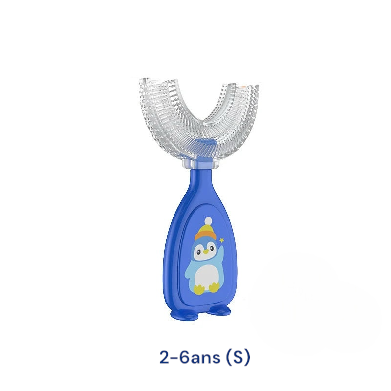 Brosse à dents en forme de U à 360 degrés, soins bucco-dentaires pour enfants