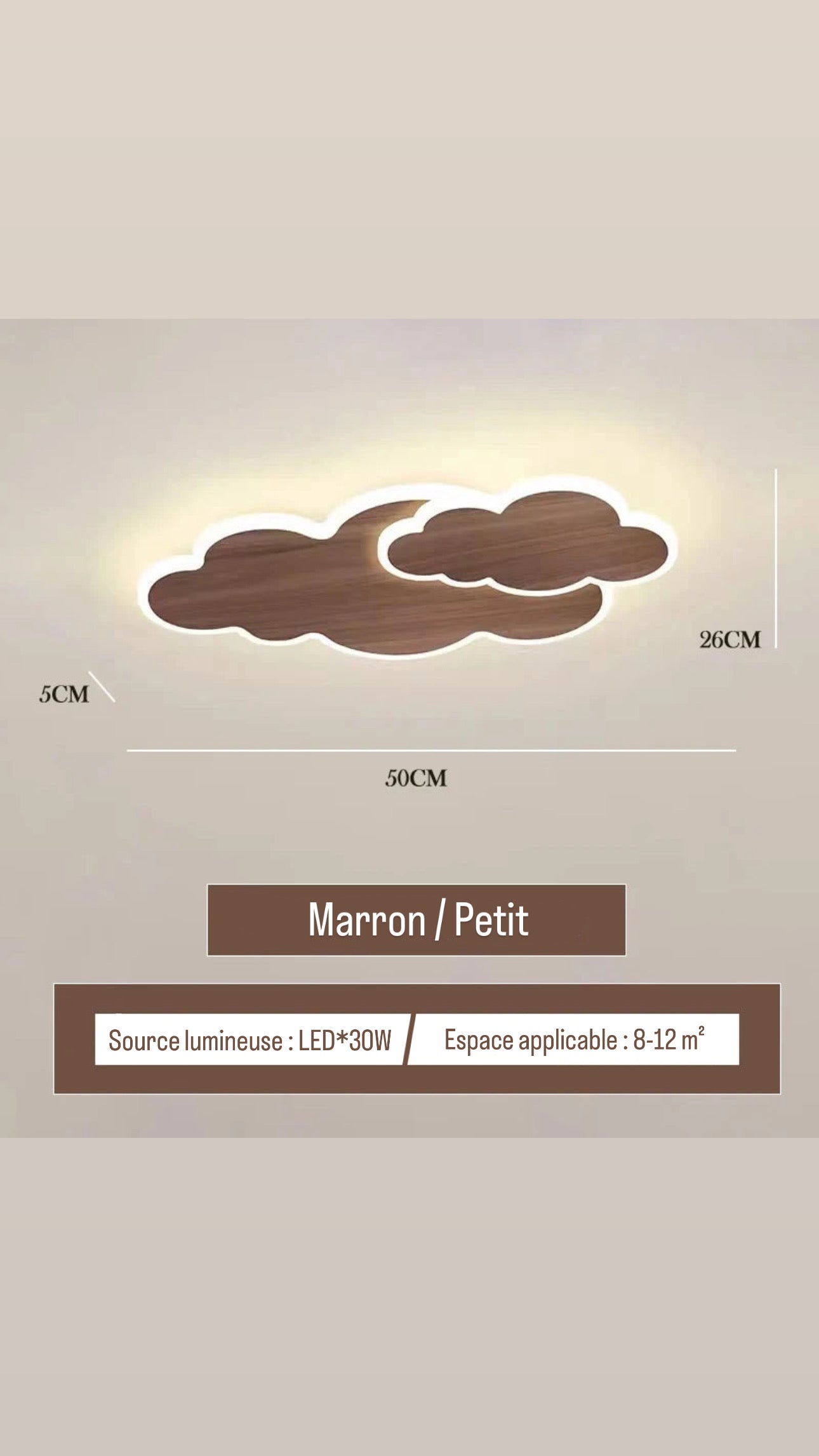 Plafonnier en forme de nuage