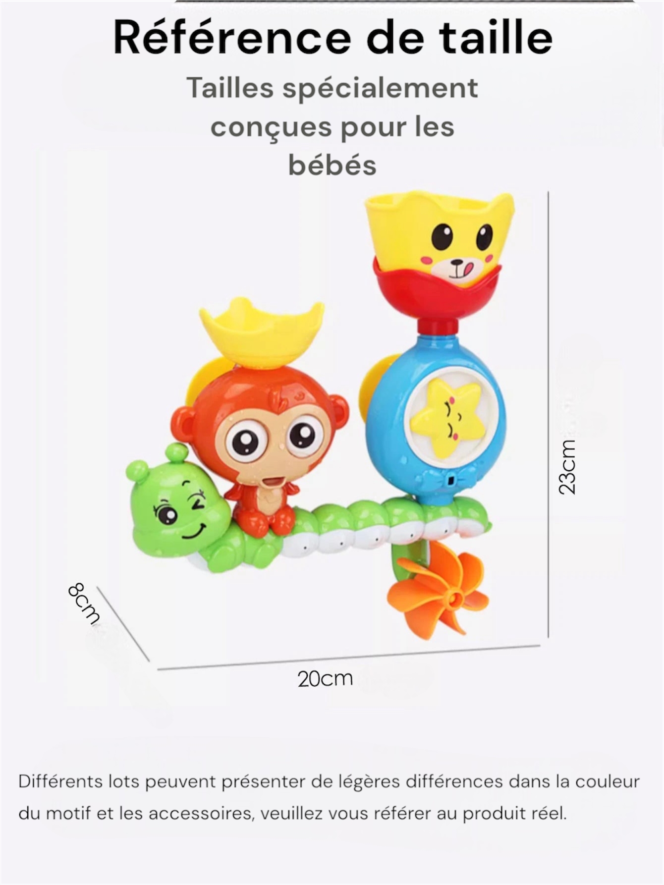 Jouet de bain singe et nuage