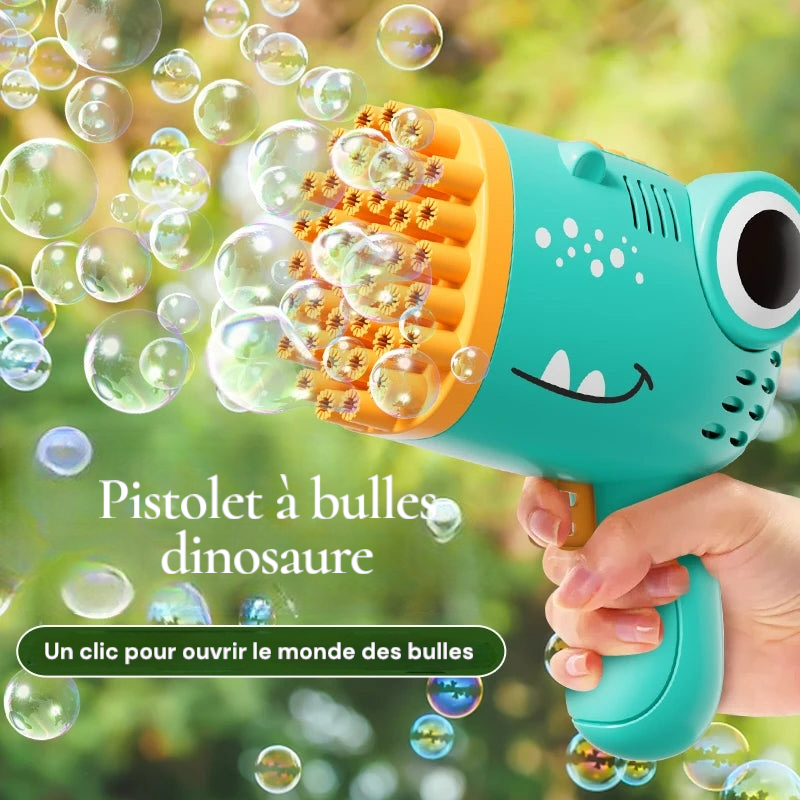 Pistolet à bulles dinosaure entièrement automatique