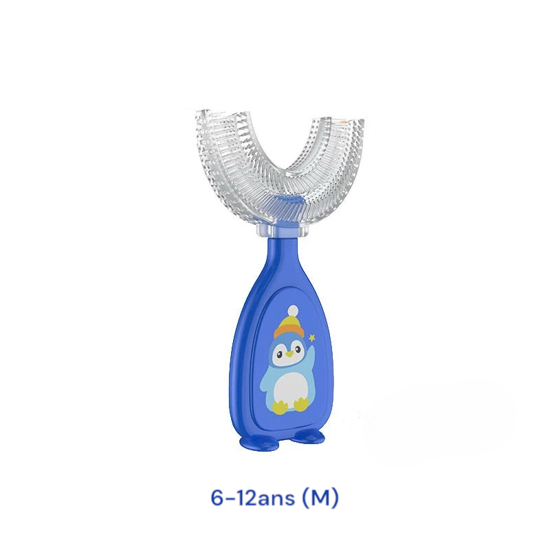 Brosse à dents en forme de U à 360 degrés, soins bucco-dentaires pour enfants