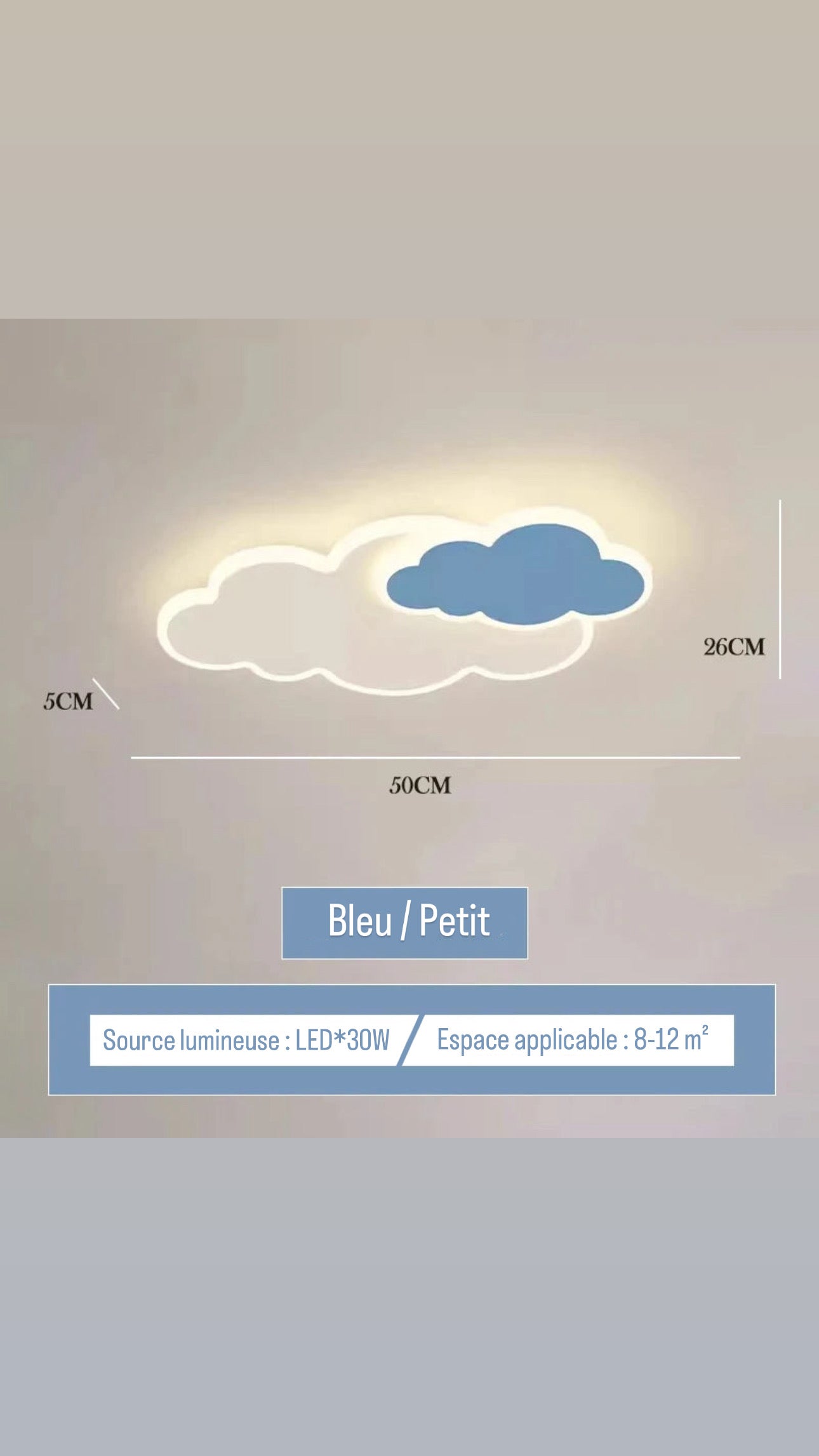 Plafonnier en forme de nuage