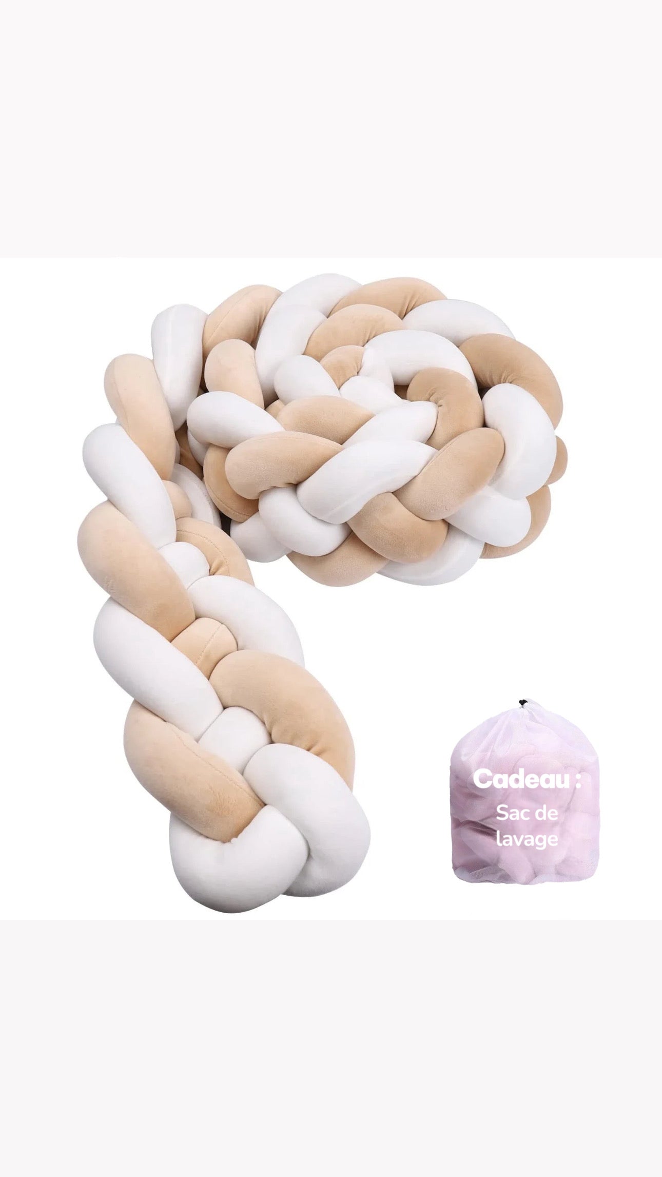 Coussin tressé pour lit