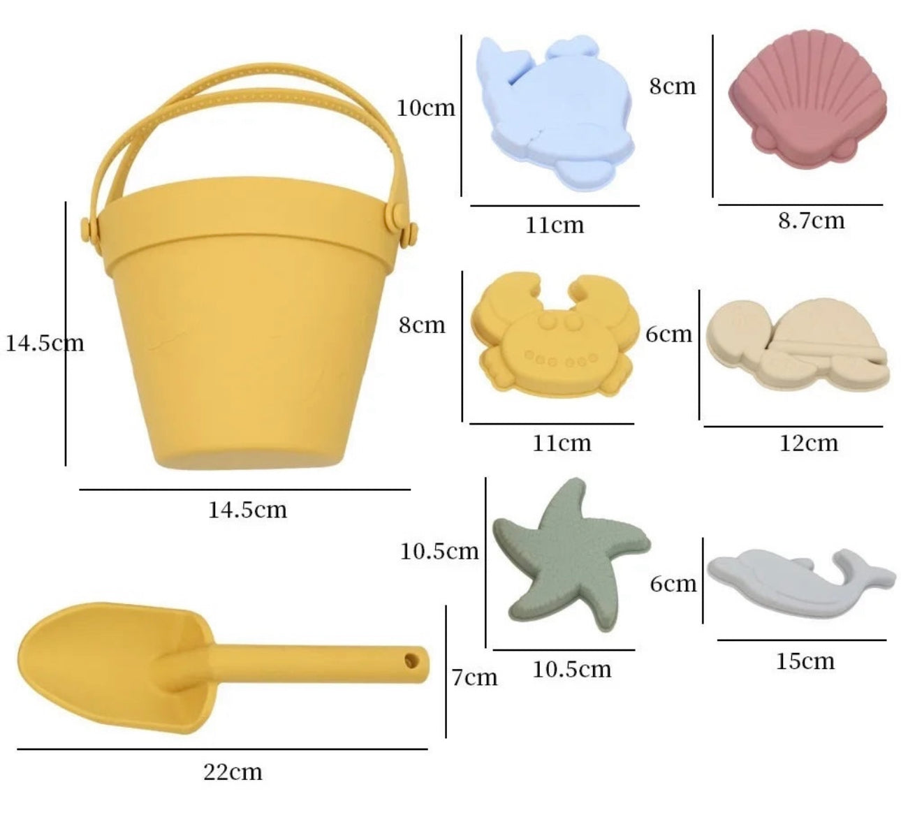 Jouets de plage en silicone