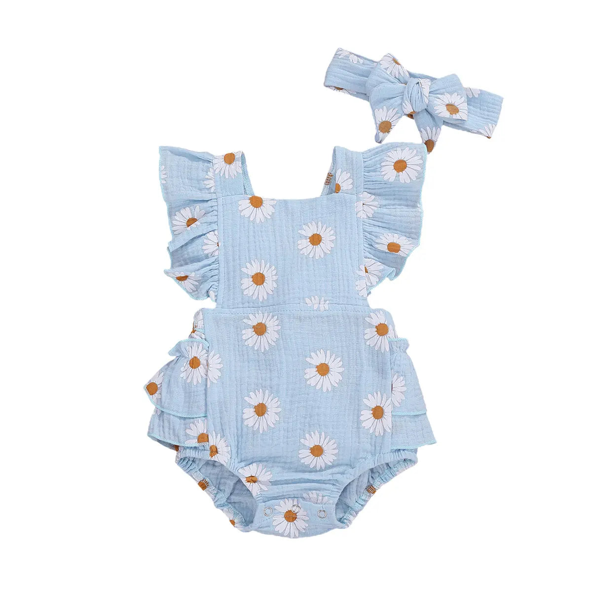 Barboteuse mignonne motif marguerites