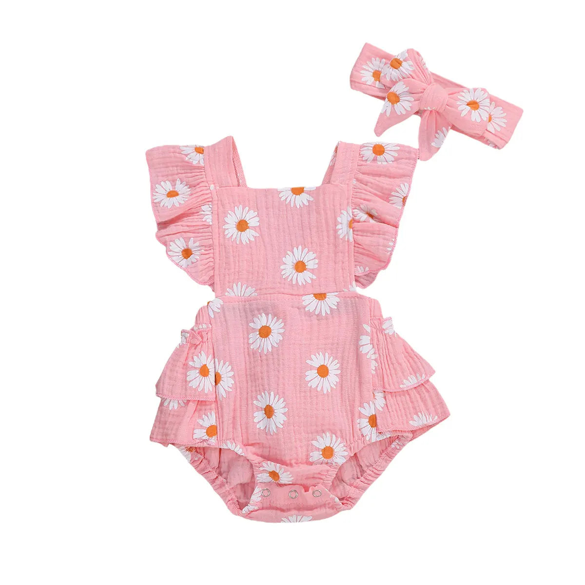 Barboteuse mignonne motif marguerites