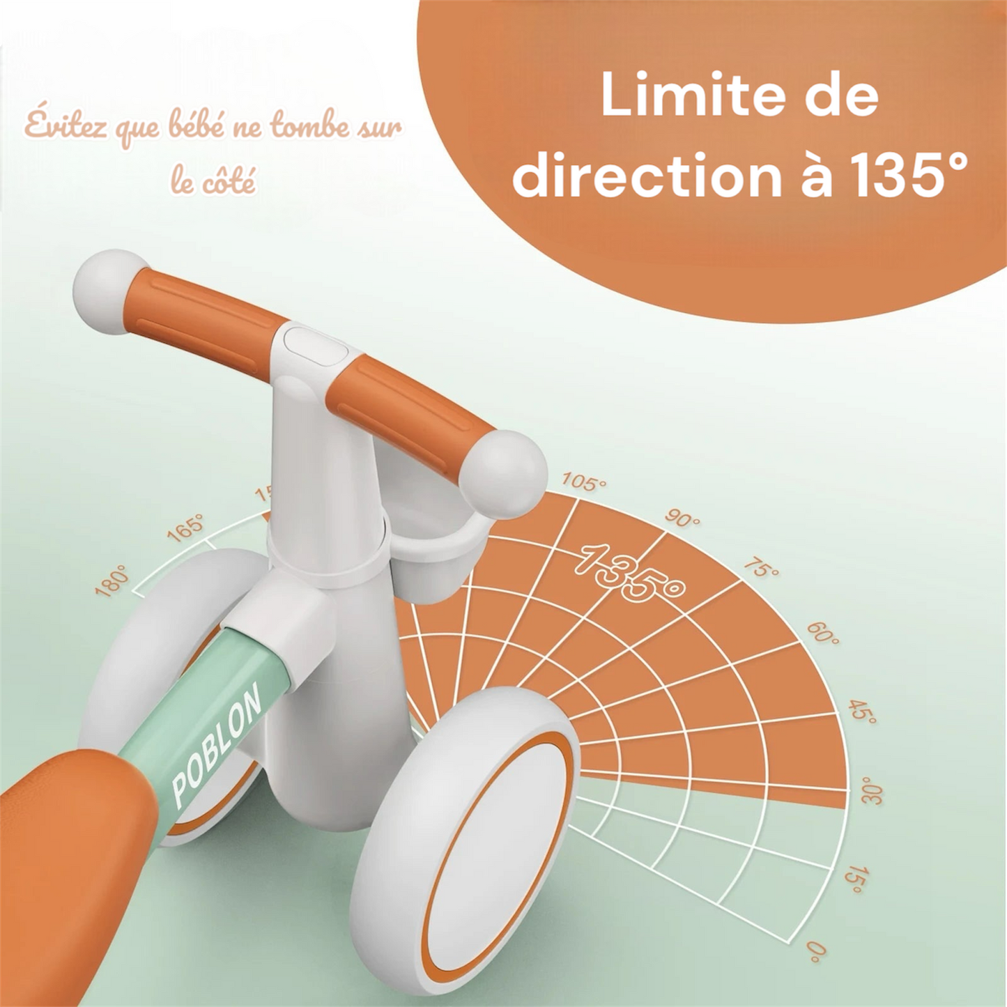 Vélo d'équilibre à 4 roues sans pédales