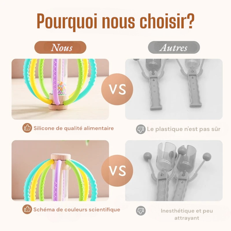 Hochet Sensoriel en Bois