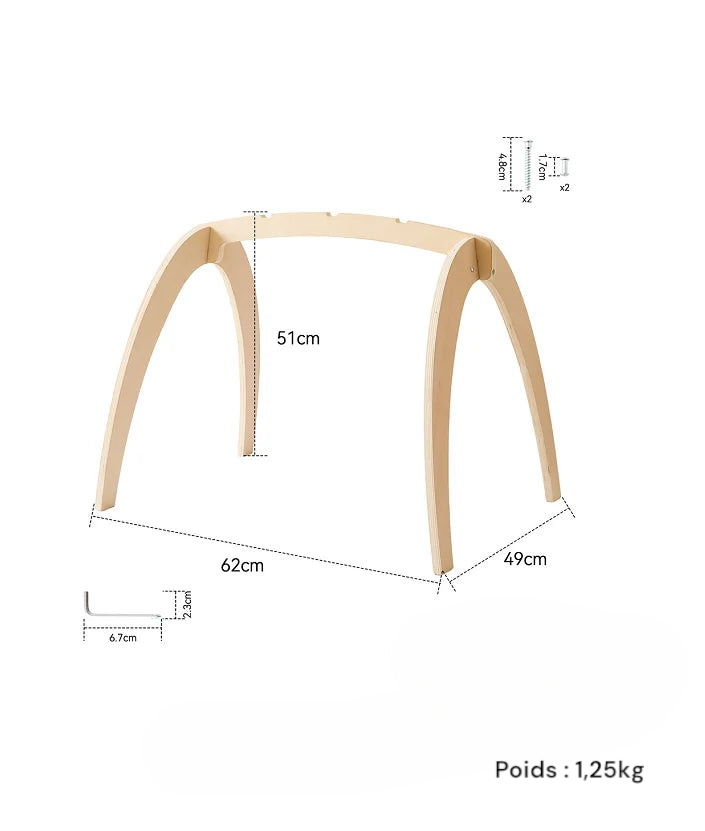 Arche d’éveil en bois pour bébé