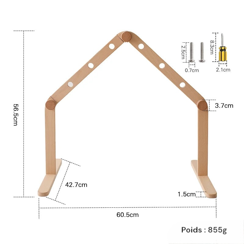 Arche d’éveil en bois pour bébé