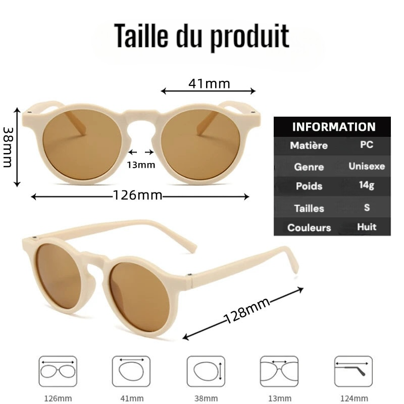 Lunettes de soleil vintage pour enfants