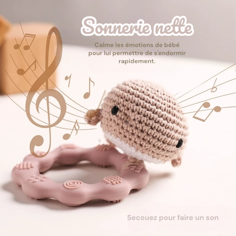 Hochet musical / anneau de dentition en silicone