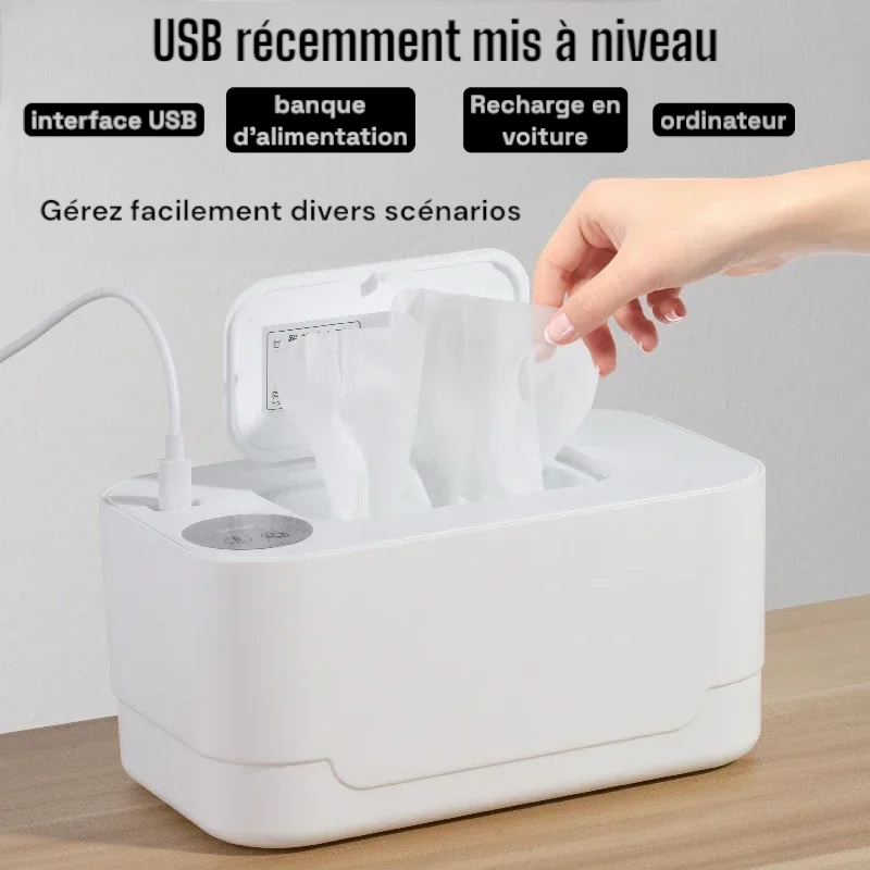 Chauffe-lingettes avec affichage LED