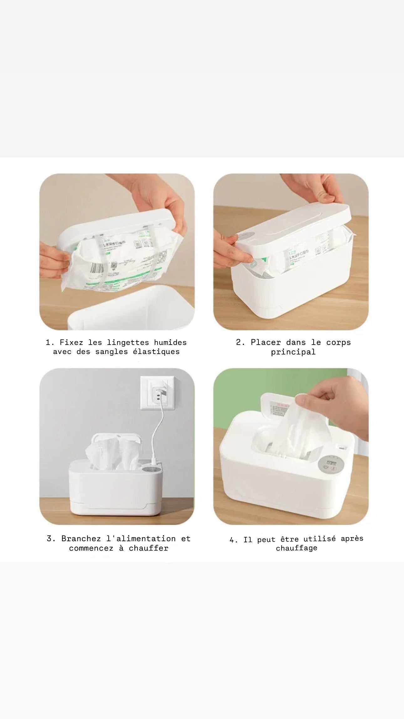 Chauffe-lingettes avec affichage LED