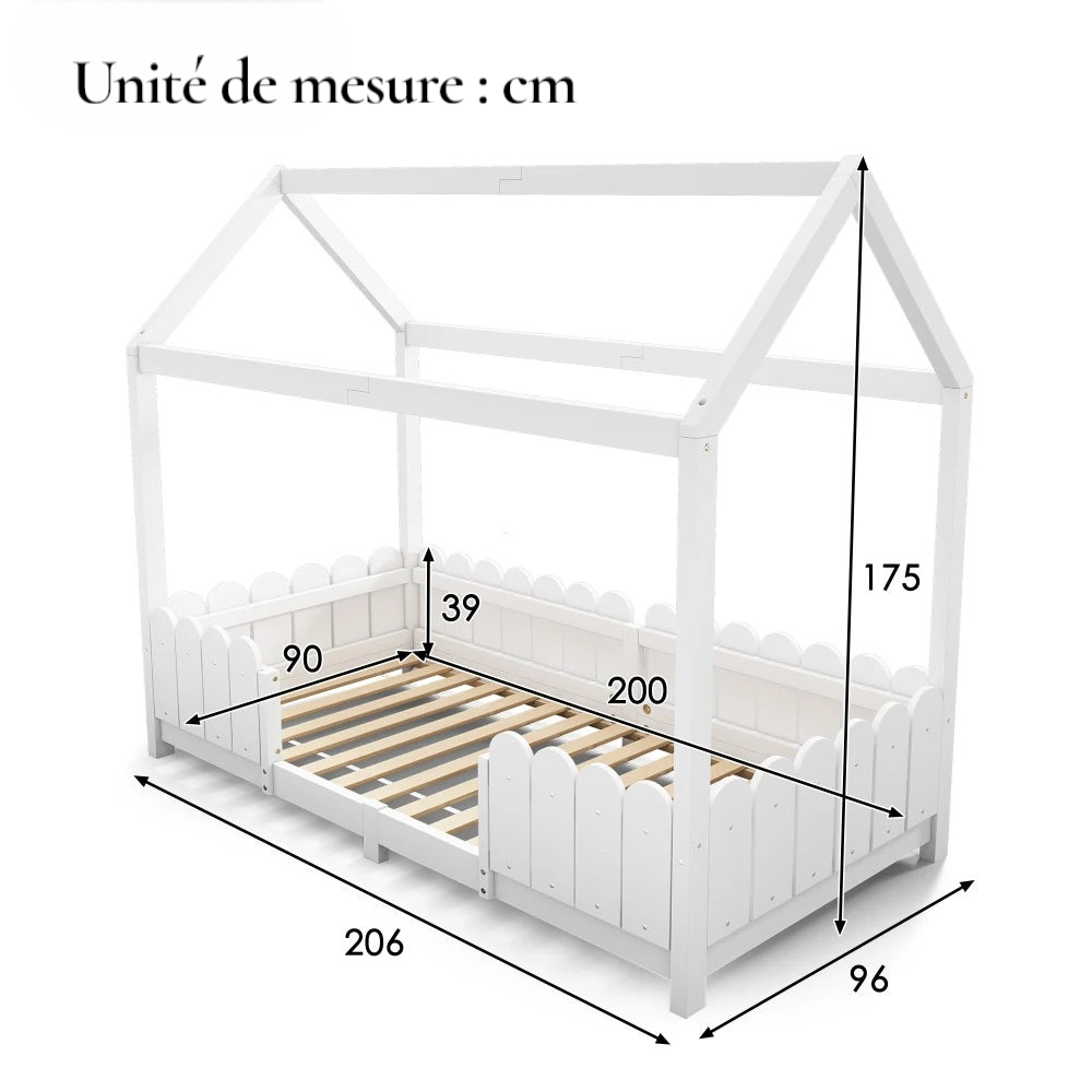 Lit cabane en bois