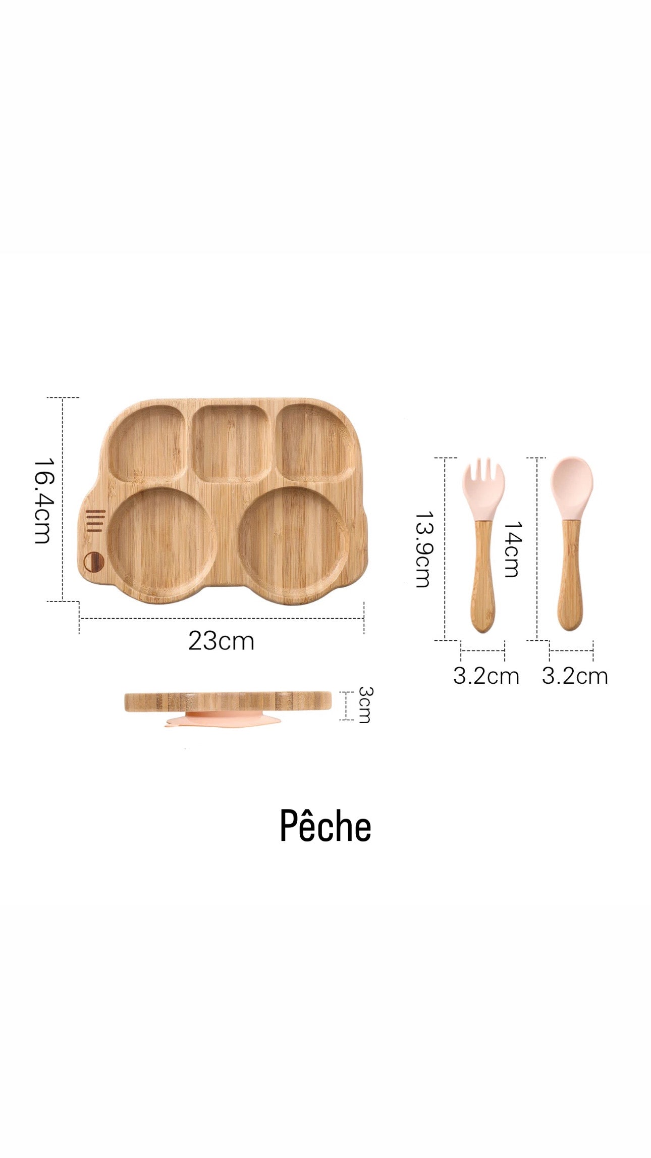 Assiette à ventouse en silicone pour bébé