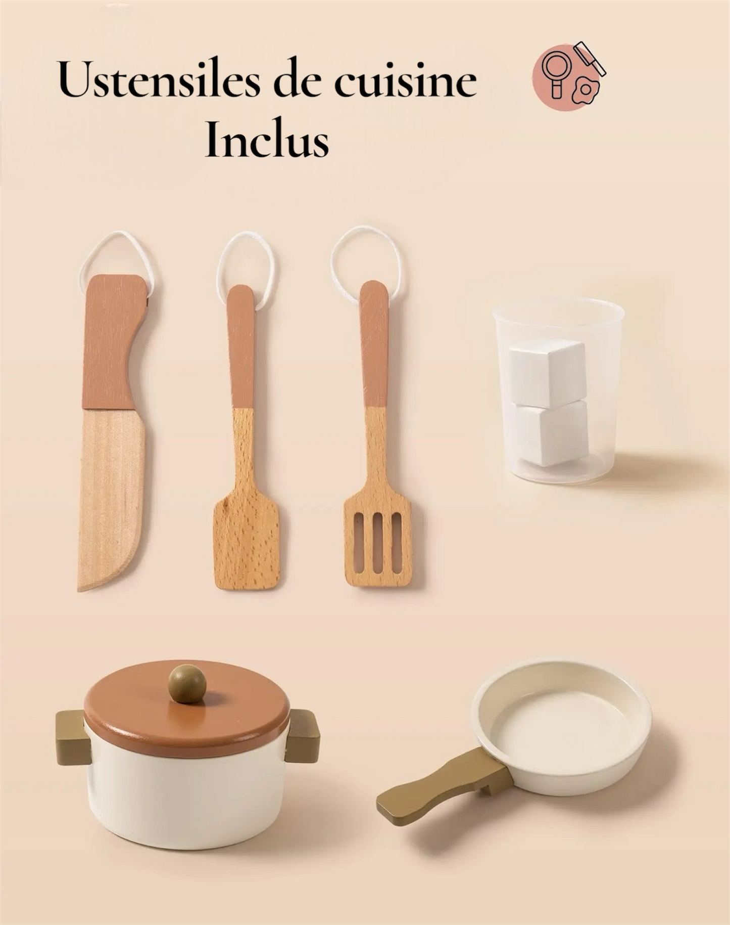 Ensemble de cuisine en bois factice